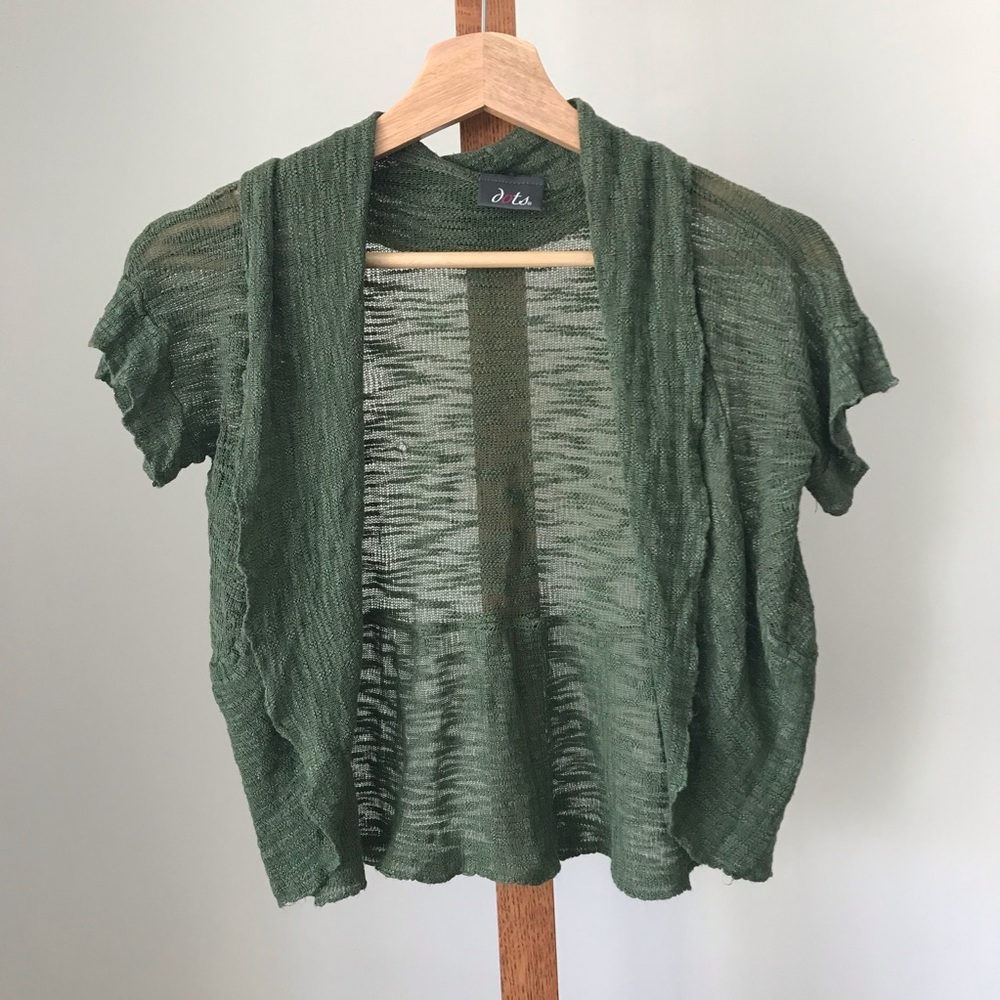 Dots Dolman Sleeved Open Cardigan, women's XS